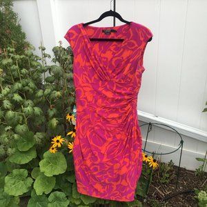 Ralph Lauren Midi Dress in Stretch Knit, Empire Waisted, Cap Sleeves - Size 12